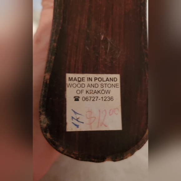 Antique 3 Wise Monkeys Sculpture, Wood and Stone of Krakow - Picture 9 of 10